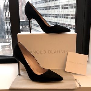 Manolo Blahnik Black BB 105mm Pumps